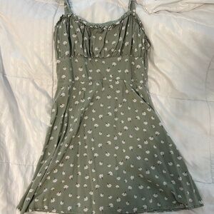 Sage Green floral mini dress